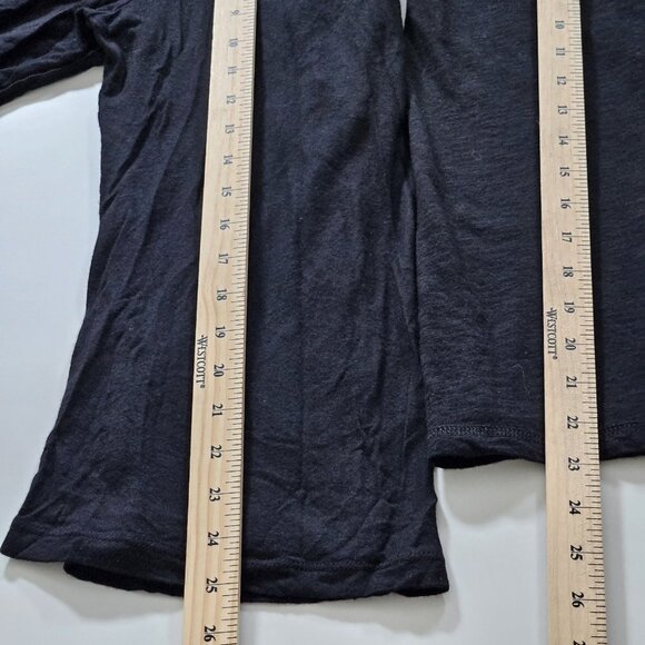 Top Womens L Lot of 2 Nick & Mo Torrid Black Ivory LS Stretch Knit Ruffles Goth - Picture 15 of 16